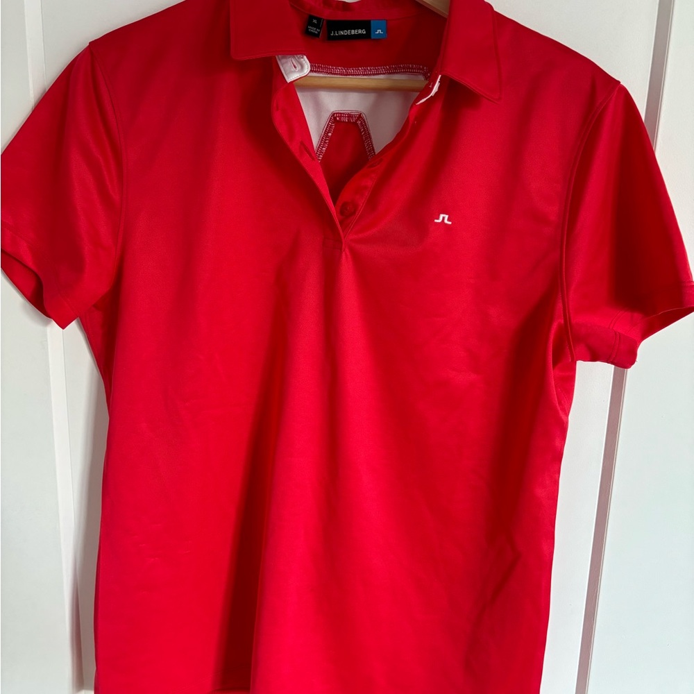 Polo femme J.Lindeberg XL rouge corail de golf